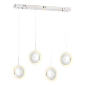METAL LED and SILICONE ANTIQUE and CHROME PLATED CHANDELIER 80 x 30 CM LOAD: 110 CM